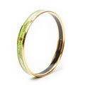 Bracelet Enamel Bangle PM Green Gold Plated