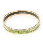 Bracelet Enamel Bangle PM Green Gold Plated