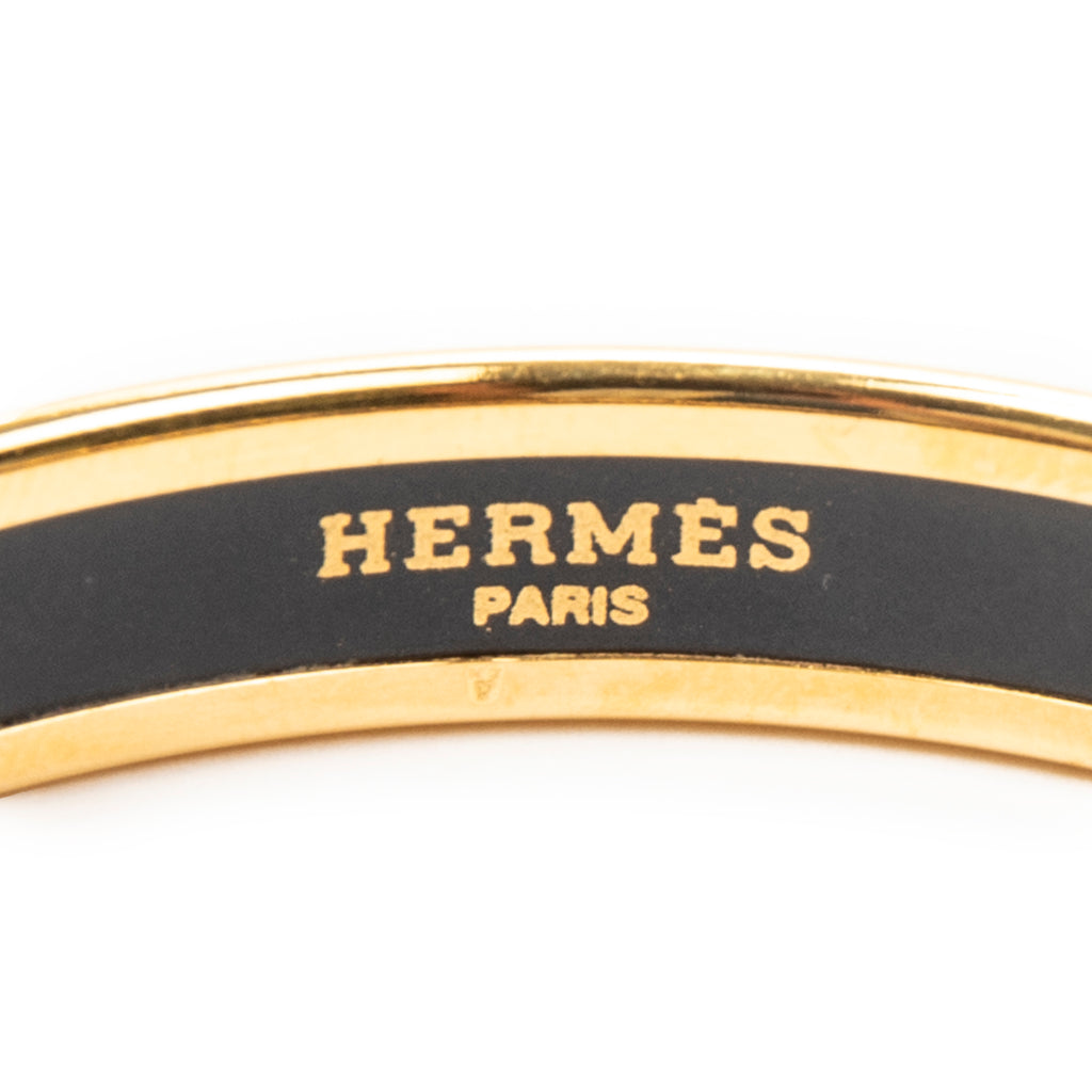 Bracelet Enamel Bangle PM Green Gold Plated