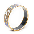 Bracelet Enamel Bangle MM Blue Gold Plated
