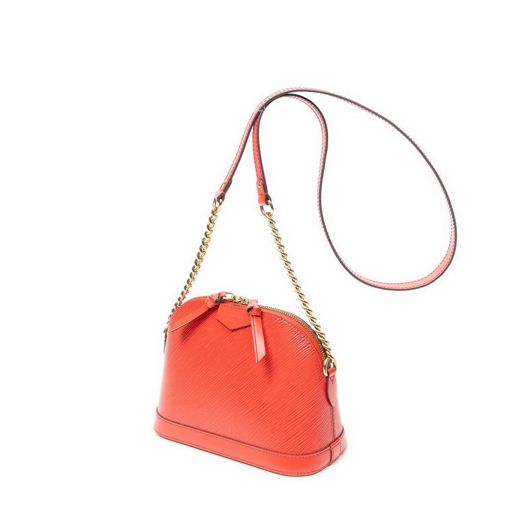 Shoulder Bag Mini Alma Chain Coquelicot Epi