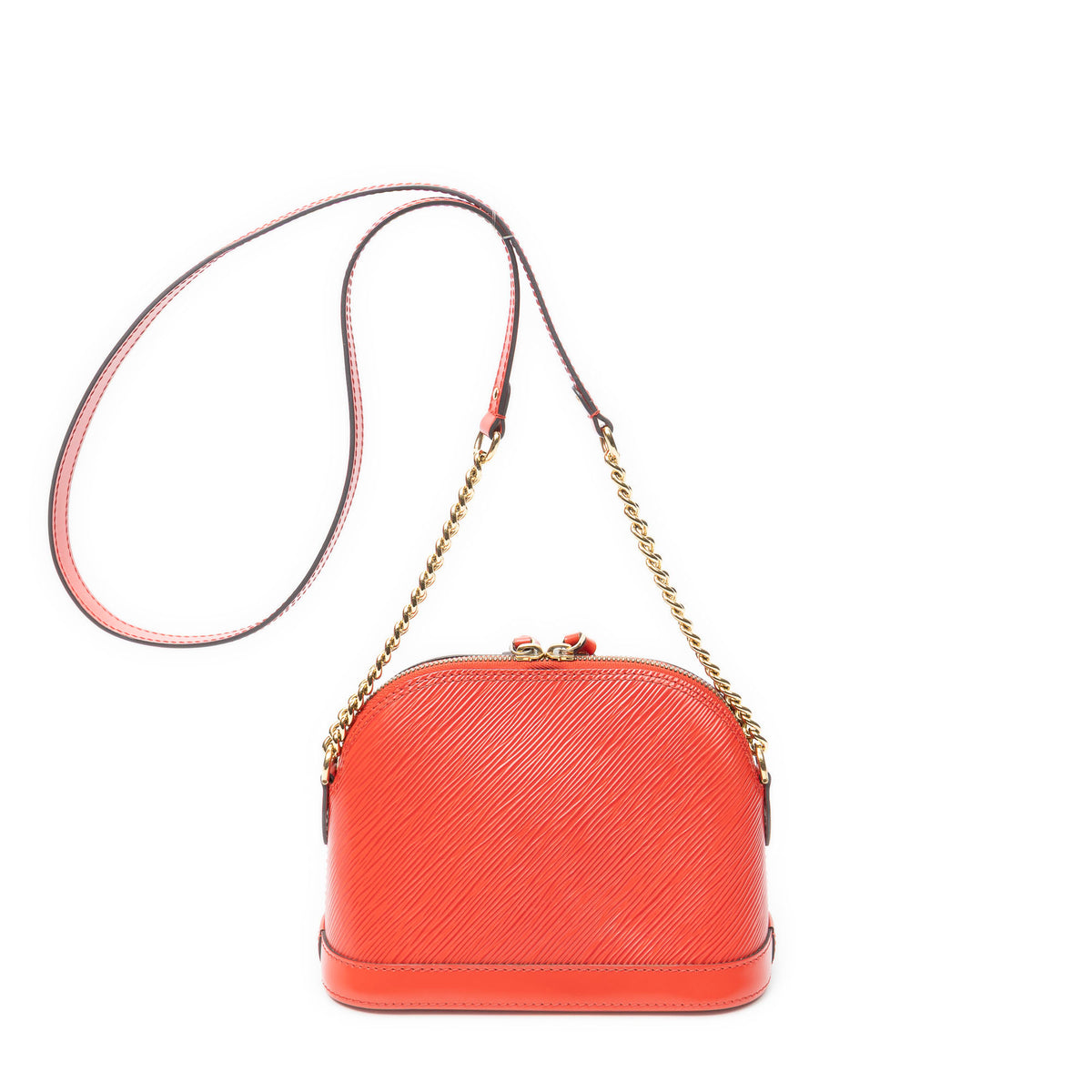 Shoulder Bag Mini Alma Chain Coquelicot Epi