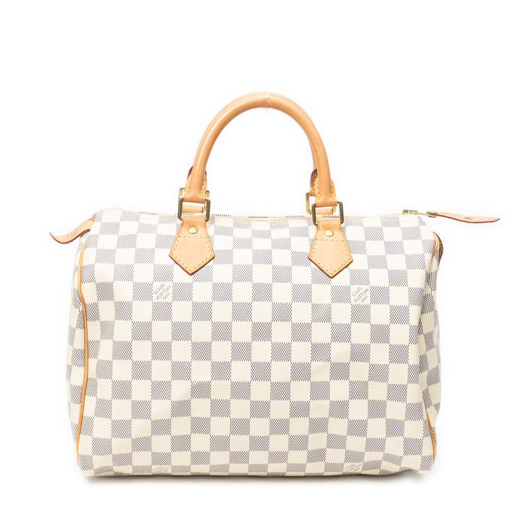 Handbag Speedy 30 Ivory Damier Azur
