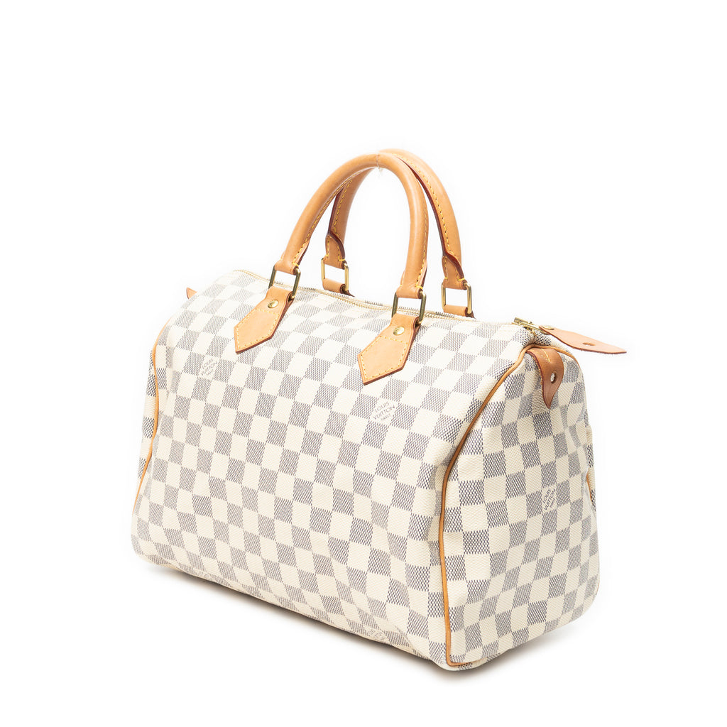 Handbag Speedy 30 Ivory Damier Azur