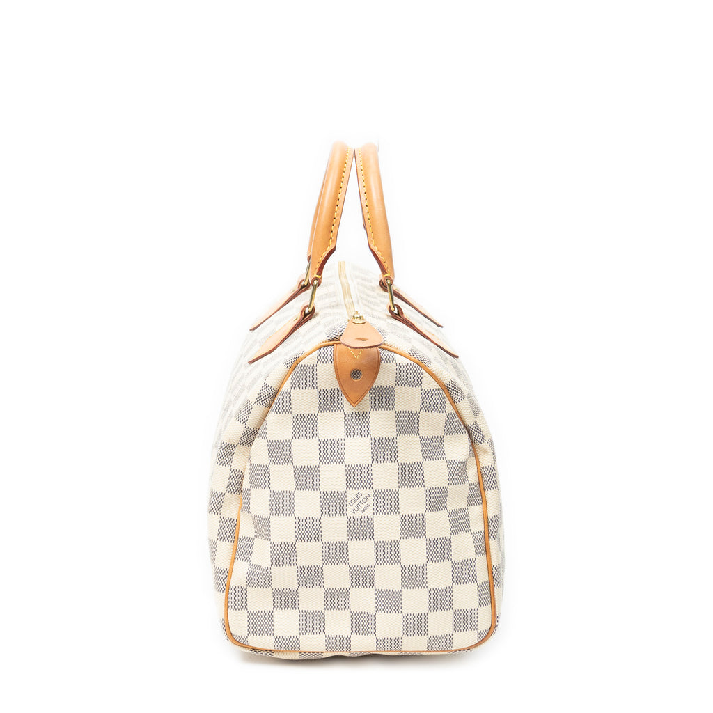 Handbag Speedy 30 Ivory Damier Azur