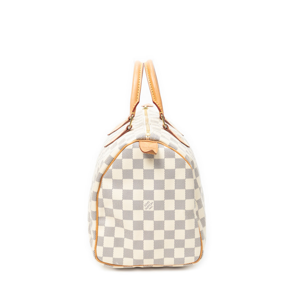 Handbag Speedy 30 Ivory Damier Azur