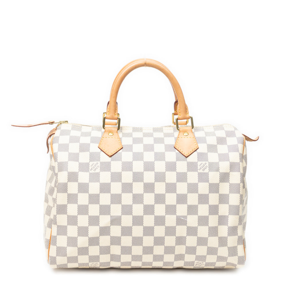 Handbag Speedy 30 Ivory Damier Azur