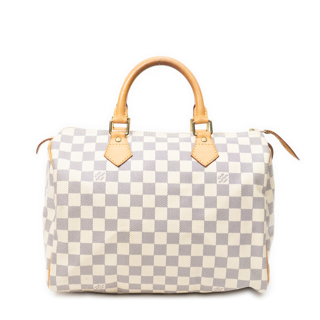 Handbag Speedy 30 Ivory Damier Azur