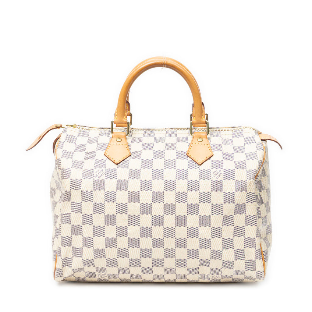 Handbag Speedy 30 Ivory Damier Azur