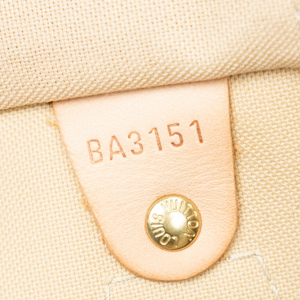 Handbag Speedy 30 Ivory Damier Azur