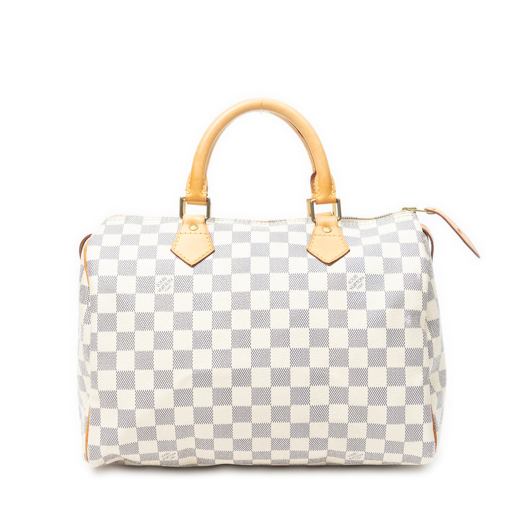 Handbag Speedy 30 Ivory Damier Azur