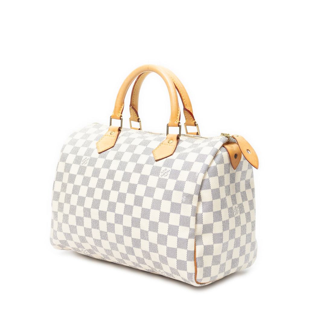 Handbag Speedy 30 Ivory Damier Azur
