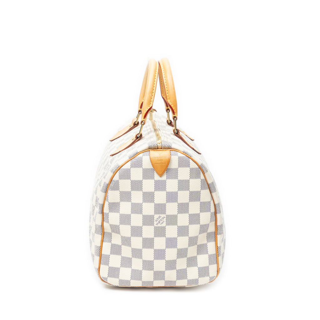 Handbag Speedy 30 Ivory Damier Azur