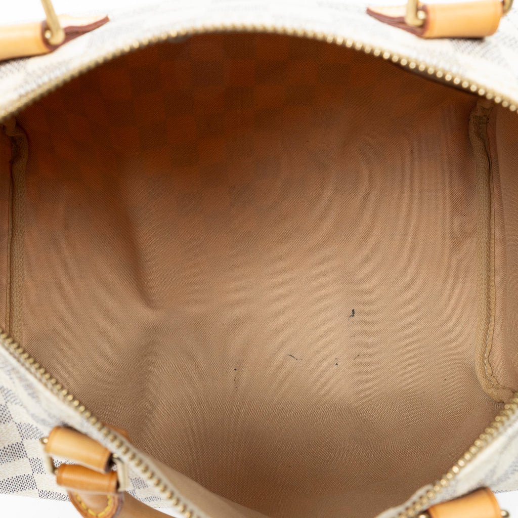 Handbag Speedy 30 Ivory Damier Azur