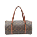 Handbag Papillon 30 Brown Monogram Canvas