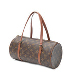 Handbag Papillon 30 Brown Monogram Canvas