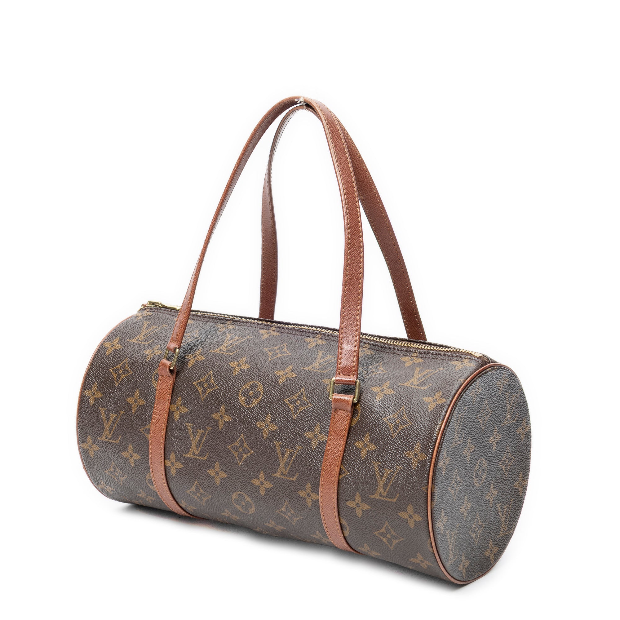 Handbag Papillon 30 Brown Monogram Canvas