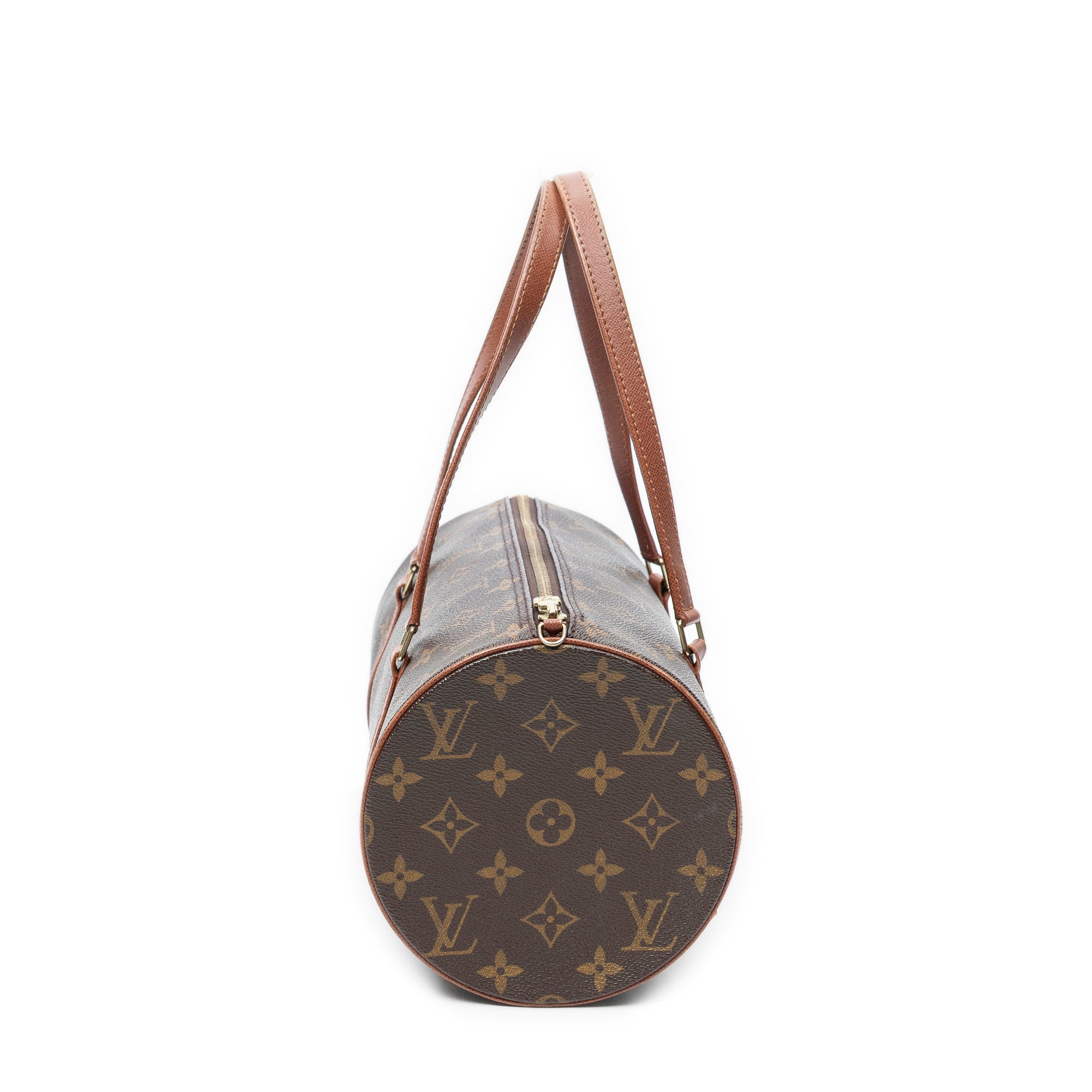 Handbag Papillon 30 Brown Monogram Canvas