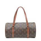 Handbag Papillon 30 Brown Monogram Canvas