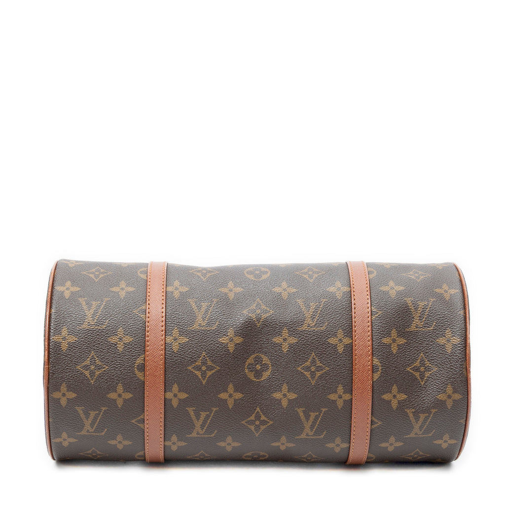Handbag Papillon 30 Brown Monogram Canvas