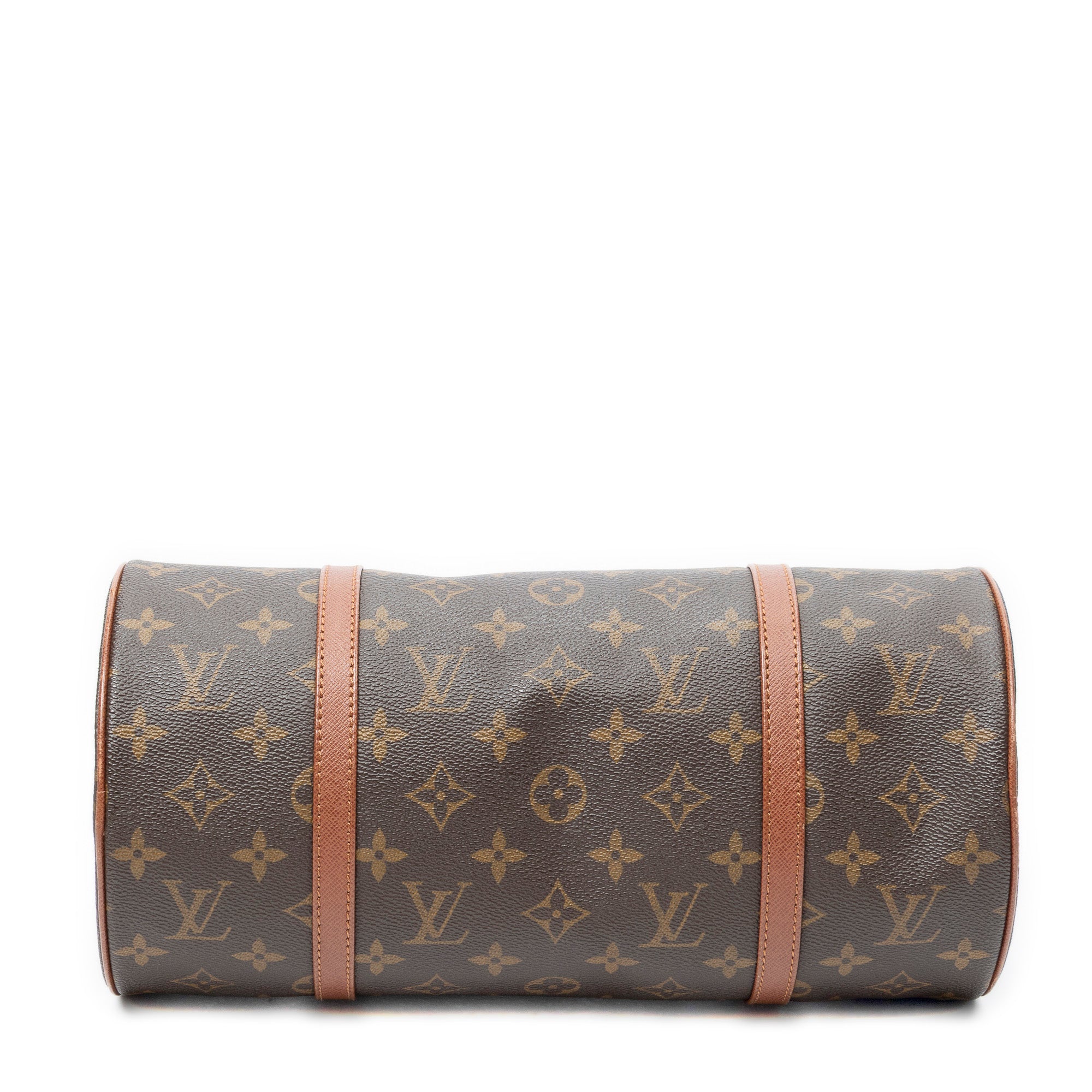 Handbag Papillon 30 Brown Monogram Canvas
