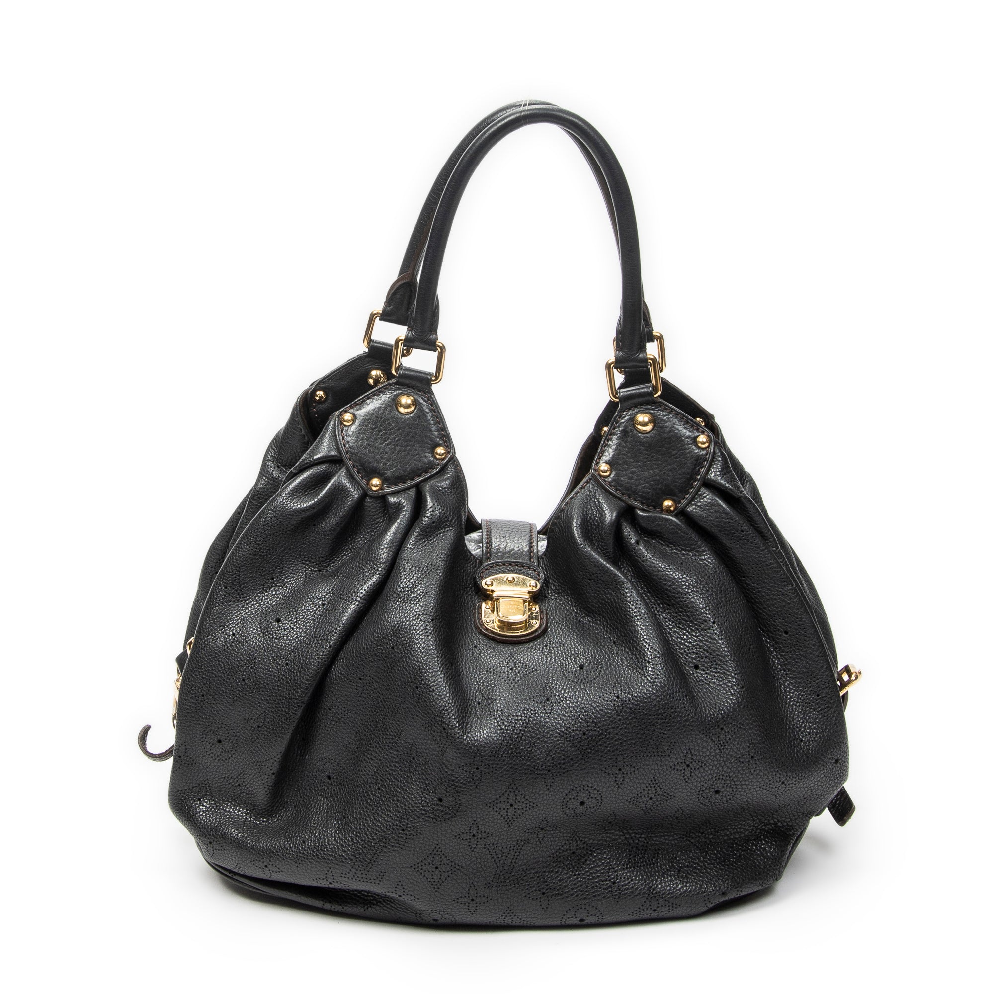 Shoulder Bag L Hobo Black Mahina Leather