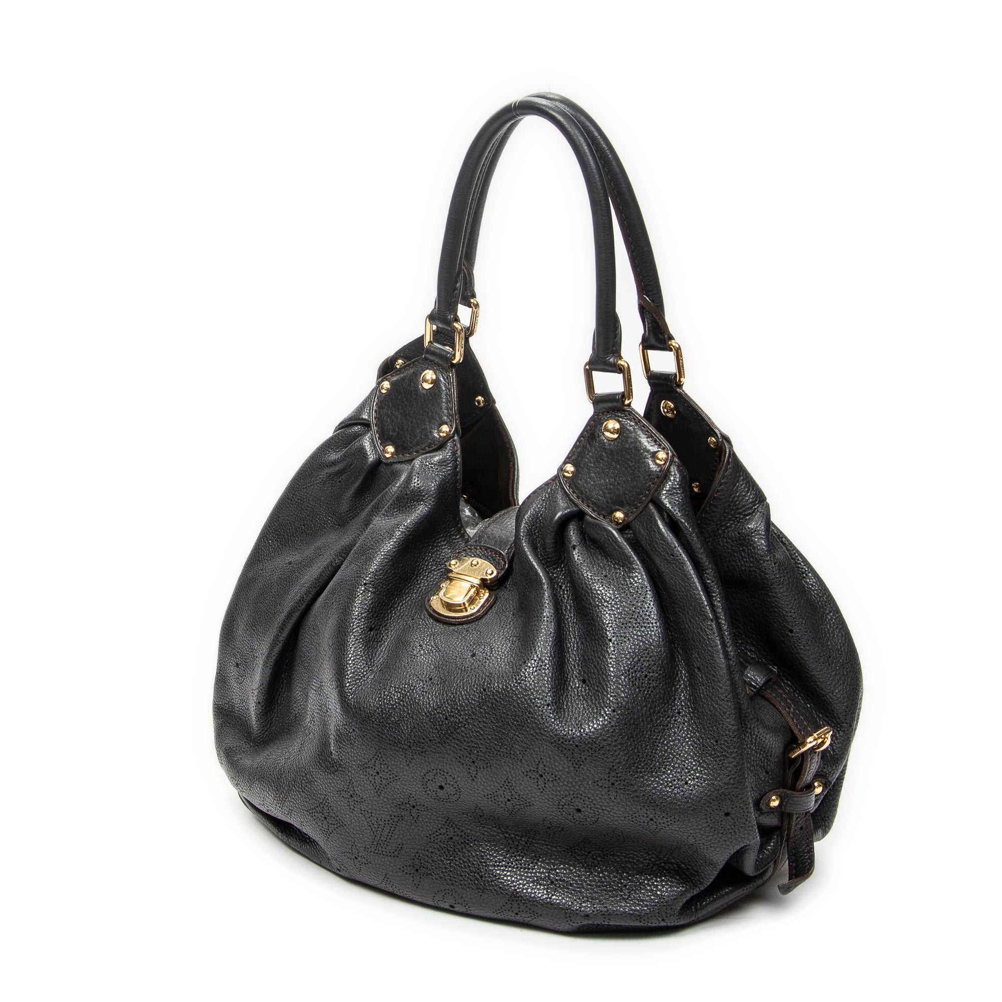 Shoulder Bag L Hobo Black Mahina Leather