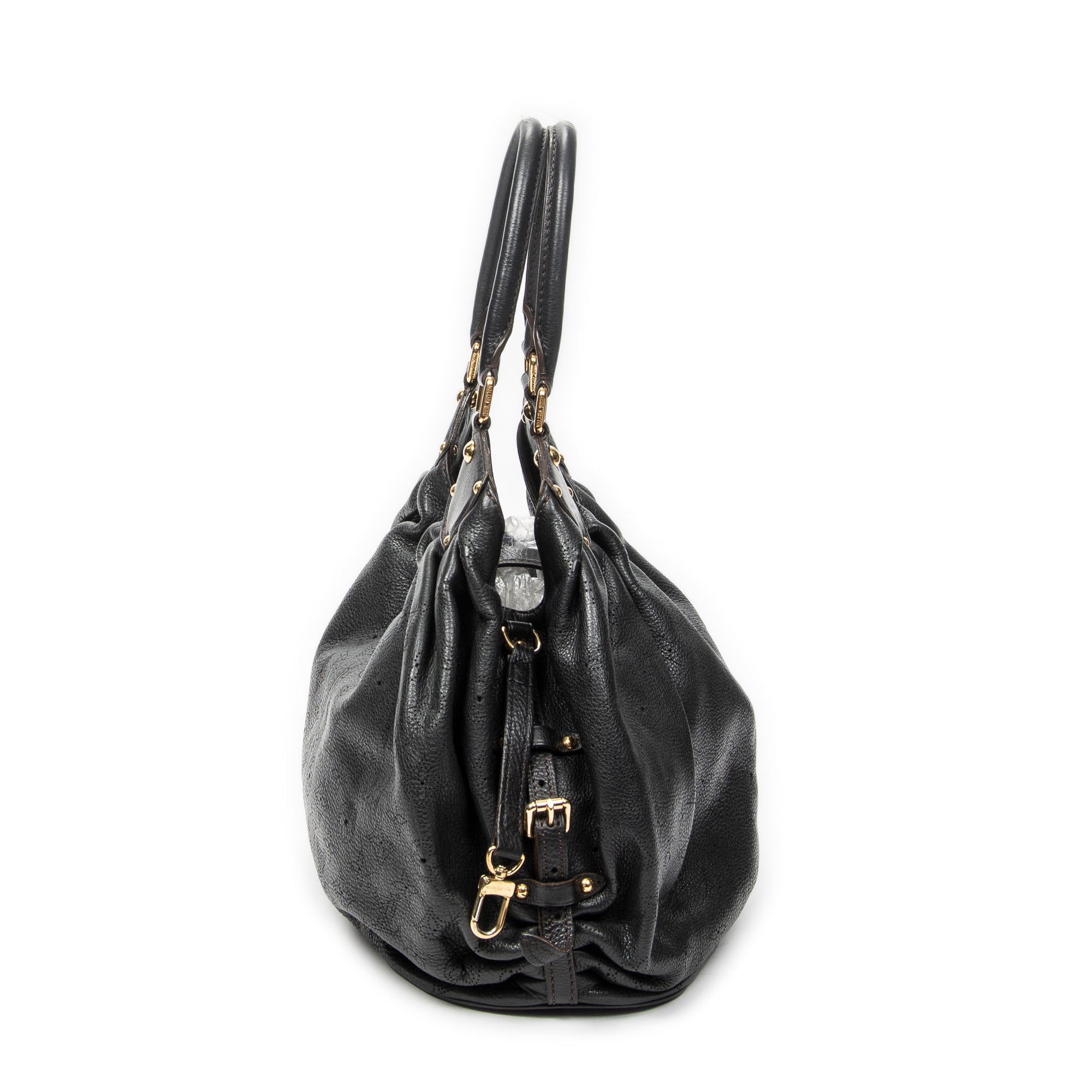 Shoulder Bag L Hobo Black Mahina Leather