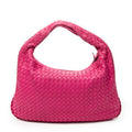 Shoulder Bag Veneta Hobo Fuchsia Pink Intrecciato Leather