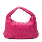 Shoulder Bag Veneta Hobo Fuchsia Pink Intrecciato Leather