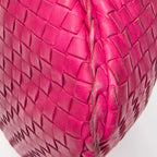 Shoulder Bag Veneta Hobo Fuchsia Pink Intrecciato Leather