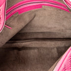 Shoulder Bag Veneta Hobo Fuchsia Pink Intrecciato Leather