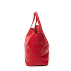 Shoulder Bag Horizontal Cabas Red Calfskin Leather