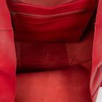 Shoulder Bag Horizontal Cabas Red Calfskin Leather