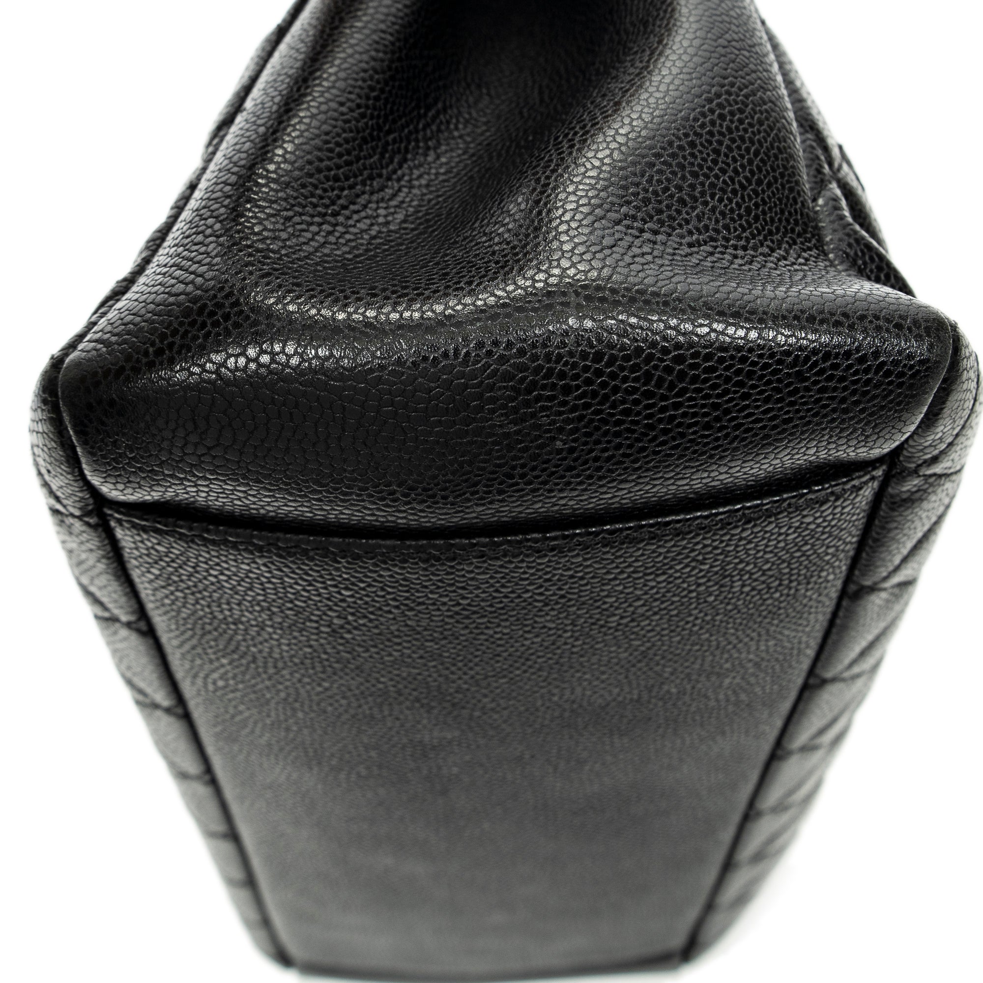 Shoulder Bag Grand Shopping Tote Black Quilted Caviar Leather