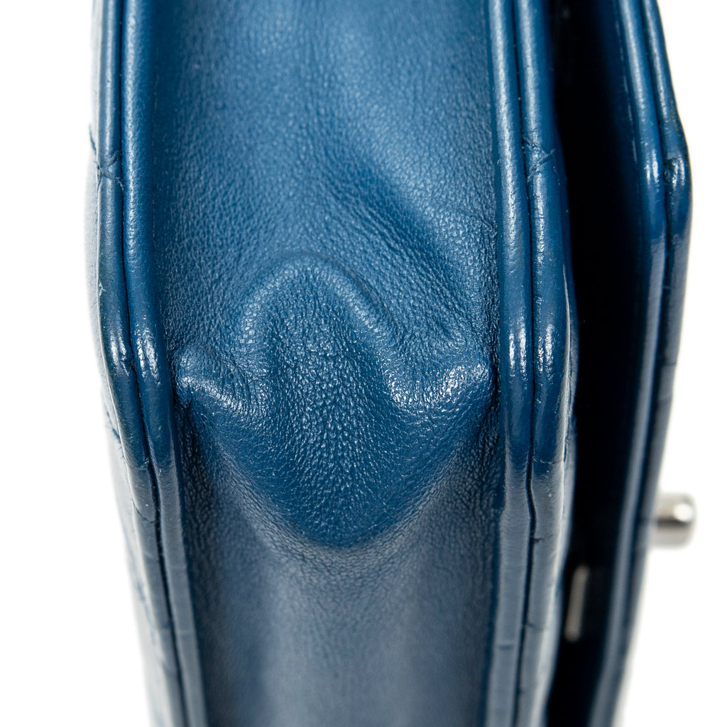 Shoulder Bag Trendy Wallet on Chain Blue Quilted Lambskin Leather