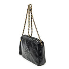 Shoulder Bag CC Tassel Camera Bag Black Diamond Quilted Lambskin Leather
