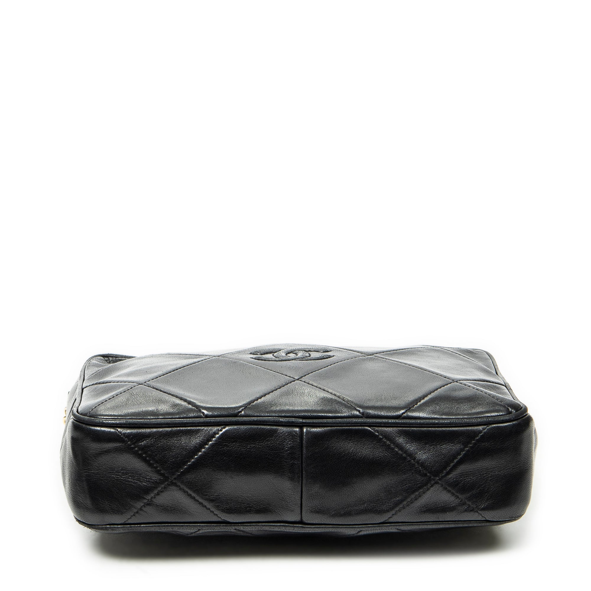 Shoulder Bag CC Tassel Camera Bag Black Diamond Quilted Lambskin Leather