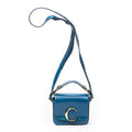 Shoulder Bag Small C Crossbody Blue Calfskin Leather