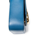 Shoulder Bag Small C Crossbody Blue Calfskin Leather