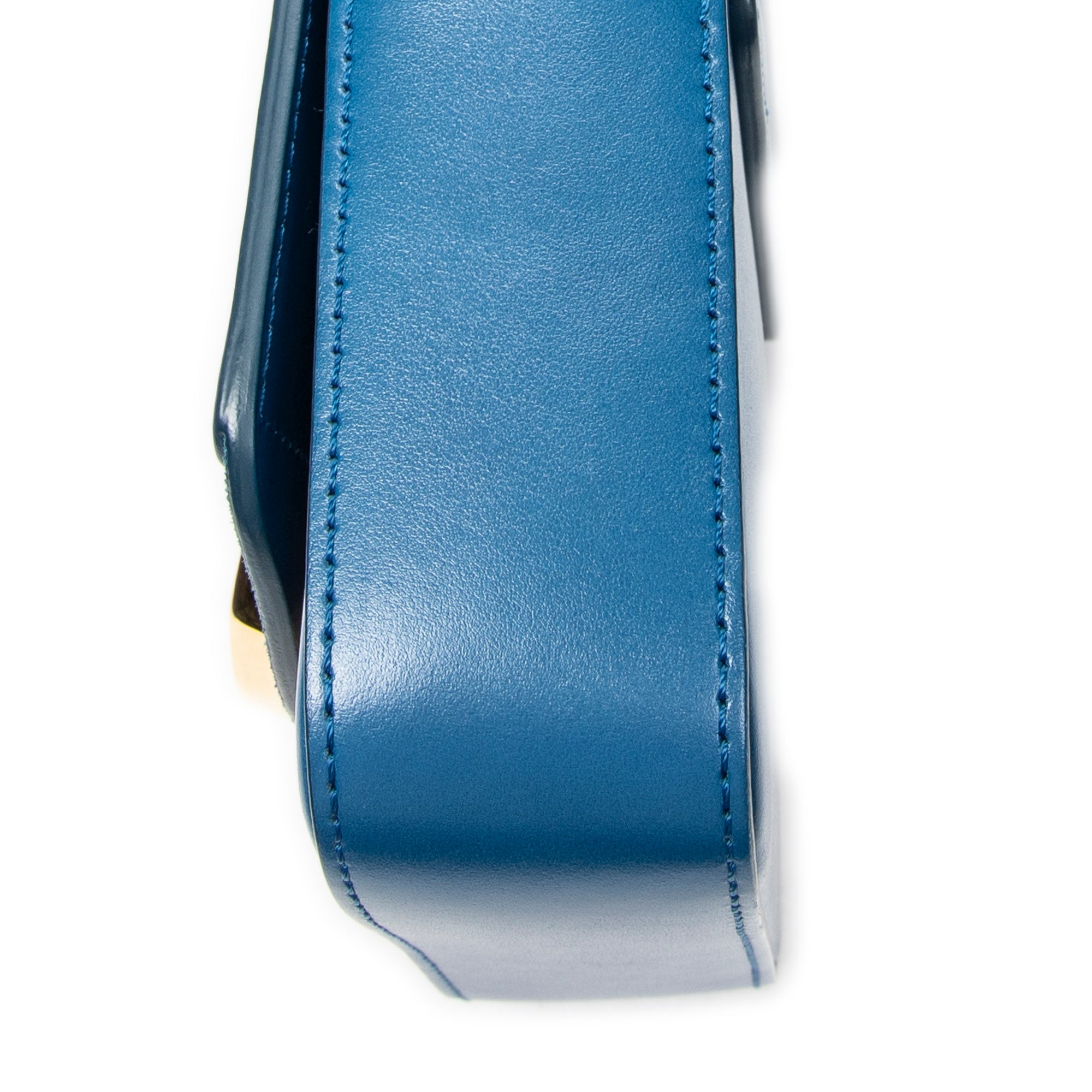 Shoulder Bag Small C Crossbody Blue Calfskin Leather