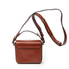 Shoulder Bag Small C Crossbody Brown Calfskin Leather