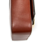 Shoulder Bag Small C Crossbody Brown Calfskin Leather