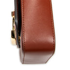 Shoulder Bag Small C Crossbody Brown Calfskin Leather