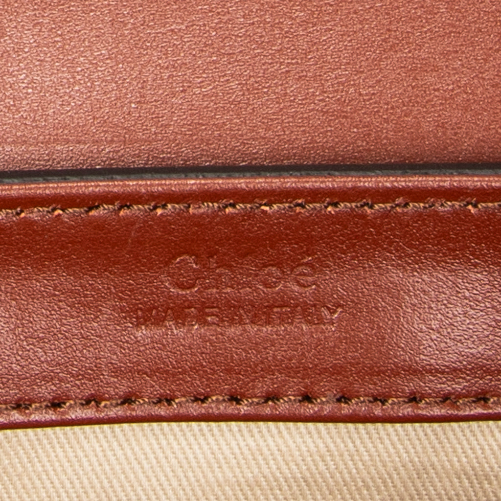 Shoulder Bag Small C Crossbody Brown Calfskin Leather