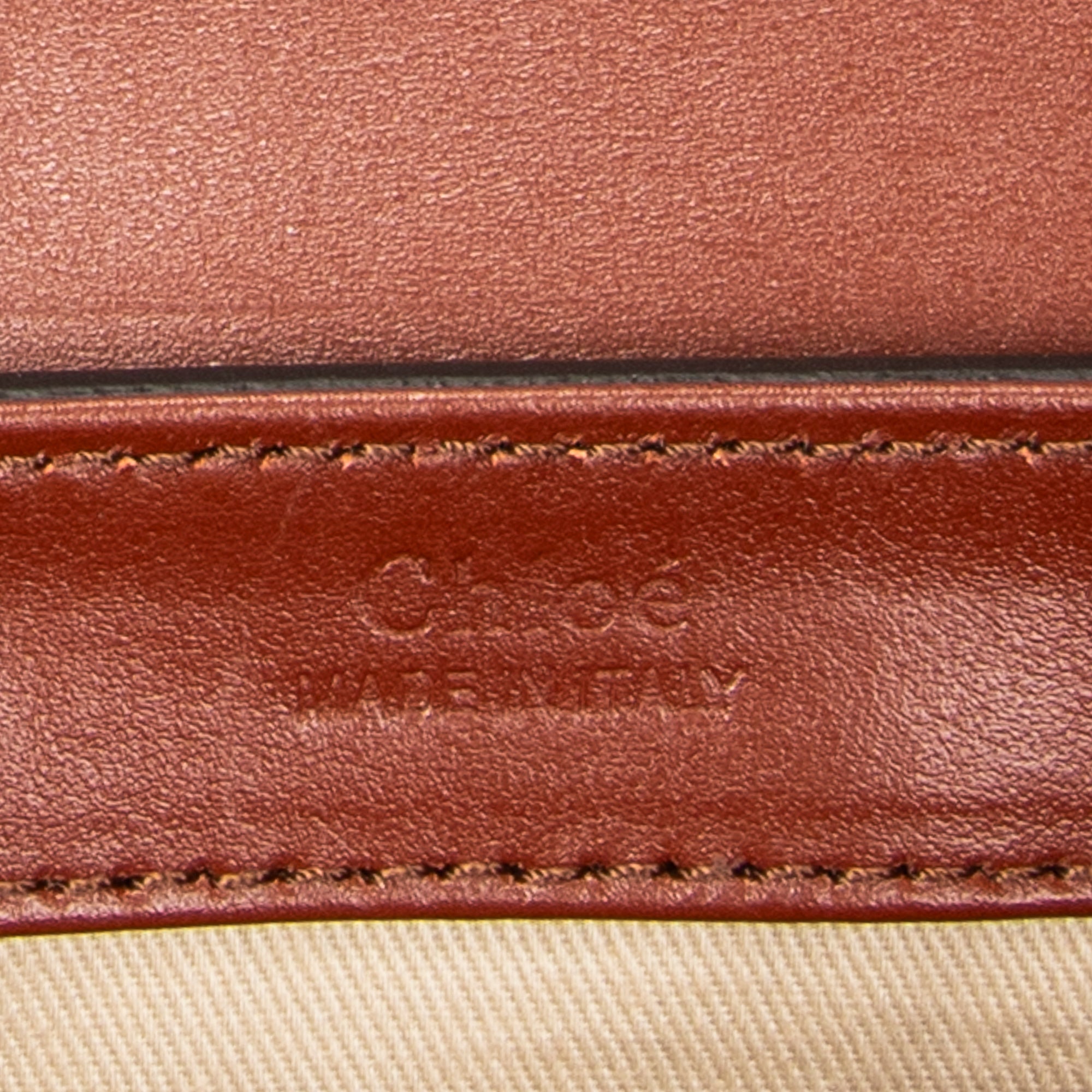 Shoulder Bag Small C Crossbody Brown Calfskin Leather