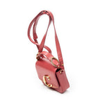 Shoulder Bag Small C Crossbody Pink Calfskin Leather
