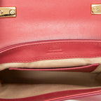 Shoulder Bag Small C Crossbody Pink Calfskin Leather