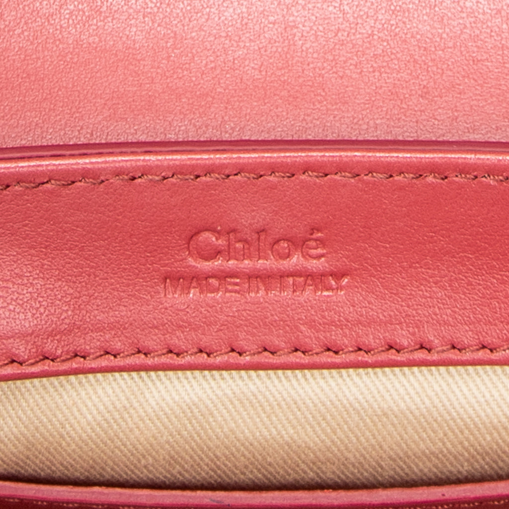 Shoulder Bag Small C Crossbody Pink Calfskin Leather