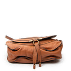 Shoulder Bag Medium Marcie Hobo Brown Grained Calfskin Leather